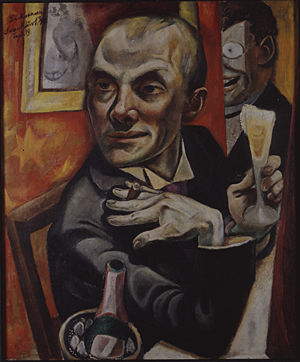 Self&ndash;Portrait with Champagne Glass