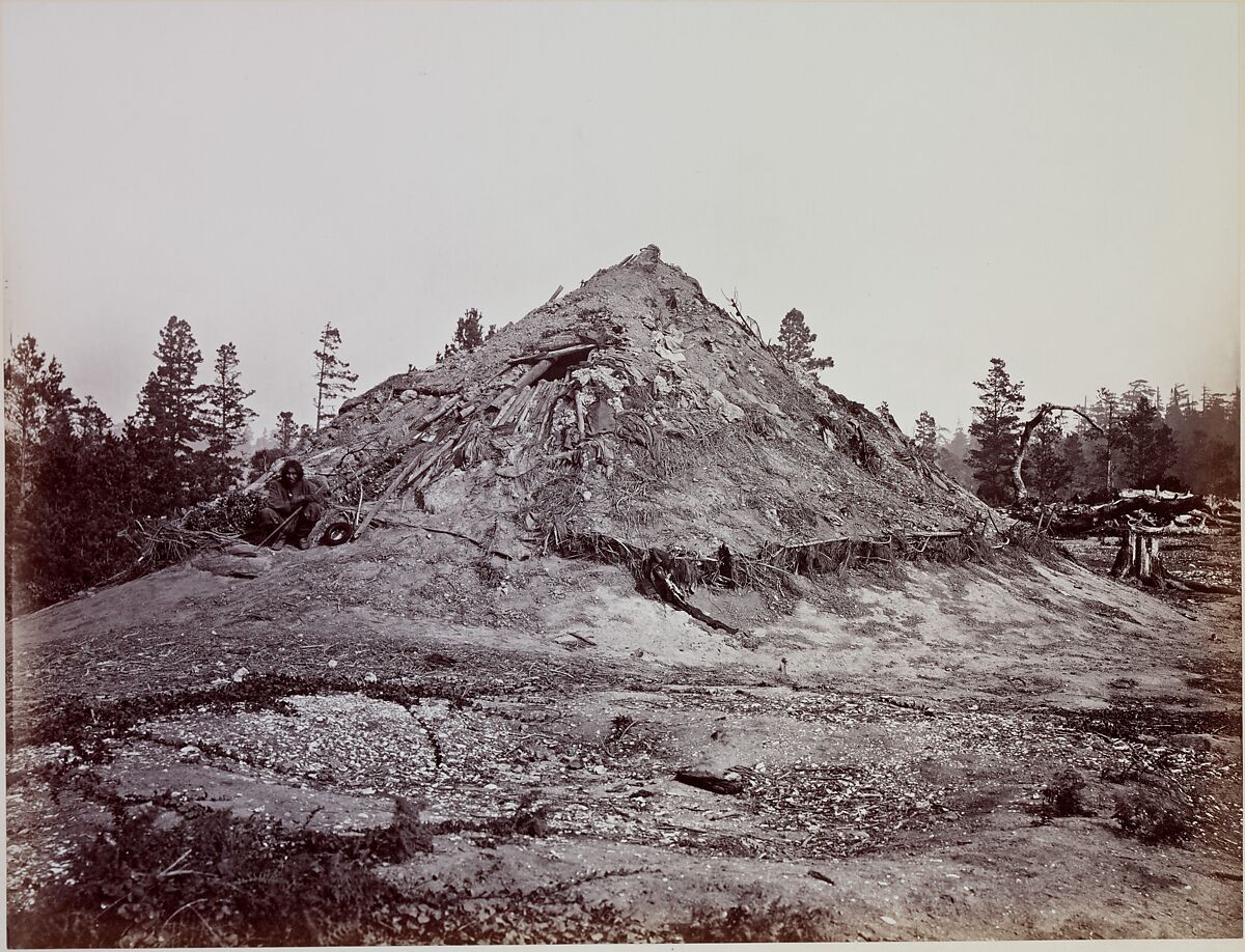 Indian Sweat House, Mendocino County, California, Carleton E. Watkins American, Albumen silver print from glass negative