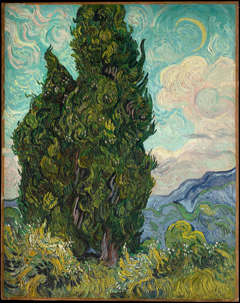 Cypresses, Vincent van Gogh Dutch, Oil on canvas