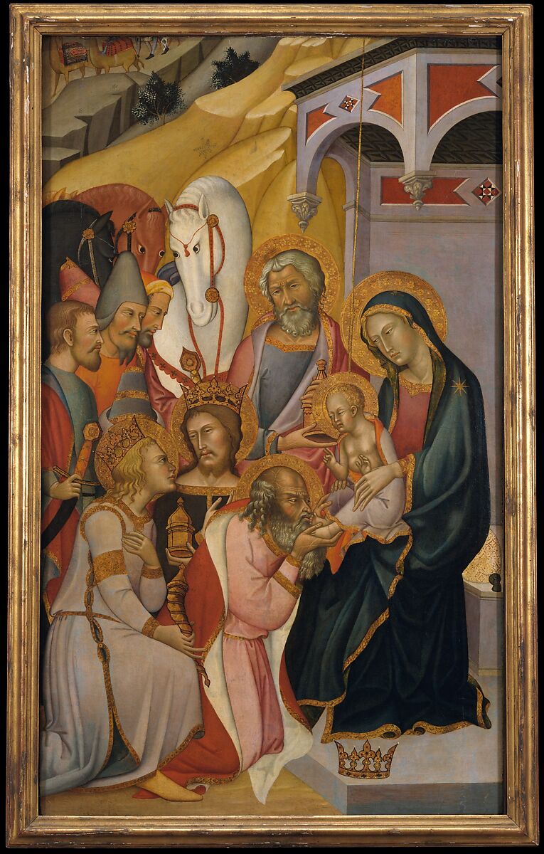 The Adoration of the Magi, Bartolo di Fredi Italian, Tempera and gold on wood