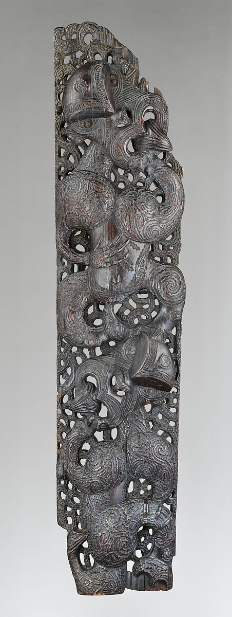 Epa (carved panel for a storehouse), Māori artist, Wood, Māori