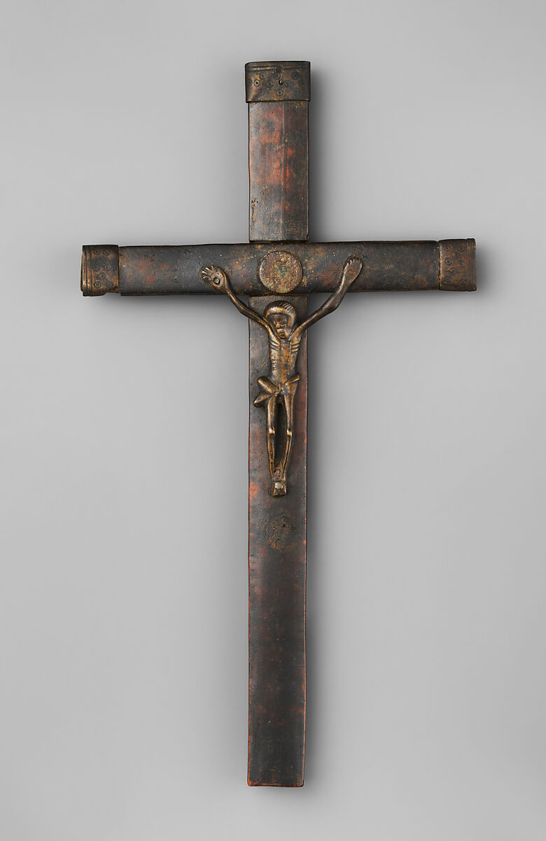 Crucifix, Wood, brass, Kongo peoples