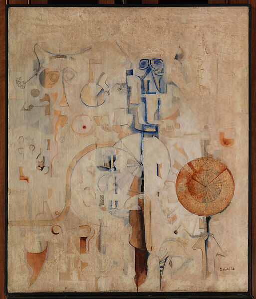 Alphabet No. 2, Ibrahim El-Salahi  Sudanese, Oil on canvas
