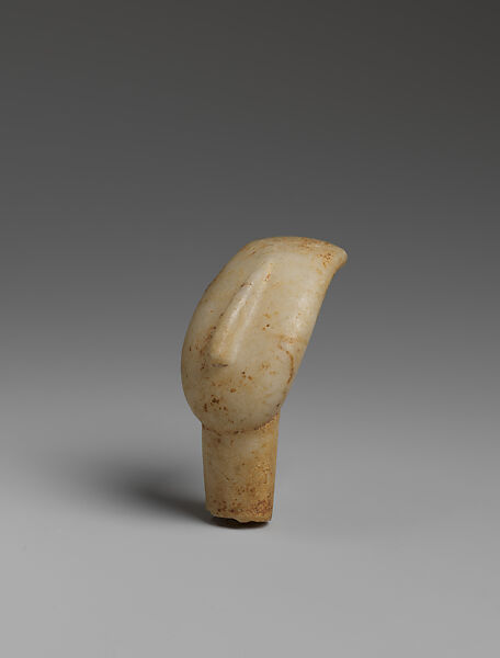 Marble head of a figure, Marble, Cycladic