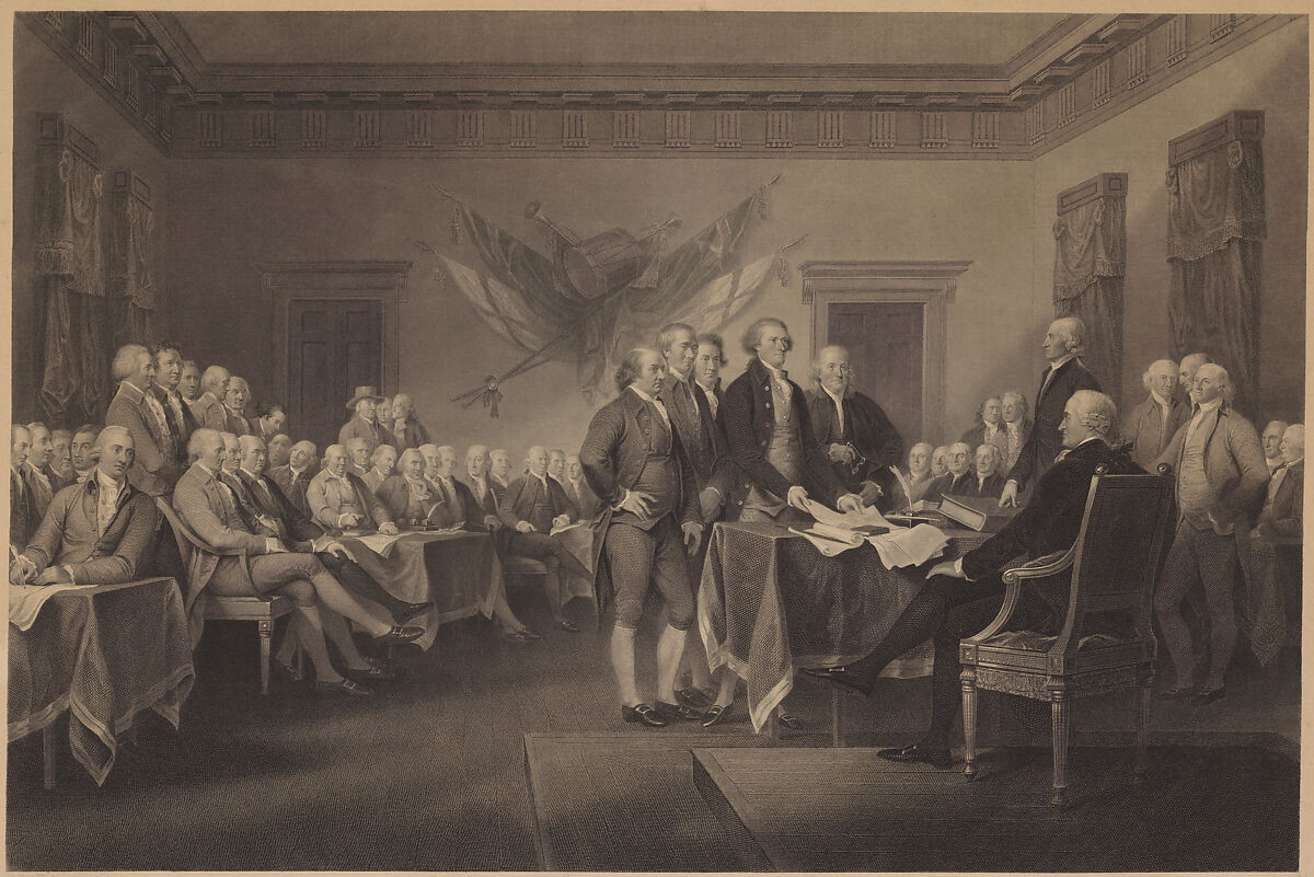 Declaration of Independence, Asher Brown Durand  American, Etching and engraving; fifth state of six