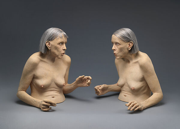 The Whistlers, Tip Toland American, Stoneware, paint, pastel, synthetic hair