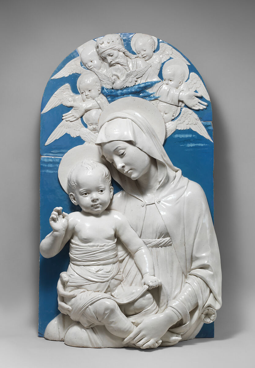 Virgin and Child, Andrea della Robbia Italian, Glazed terracotta, Italian, Florence