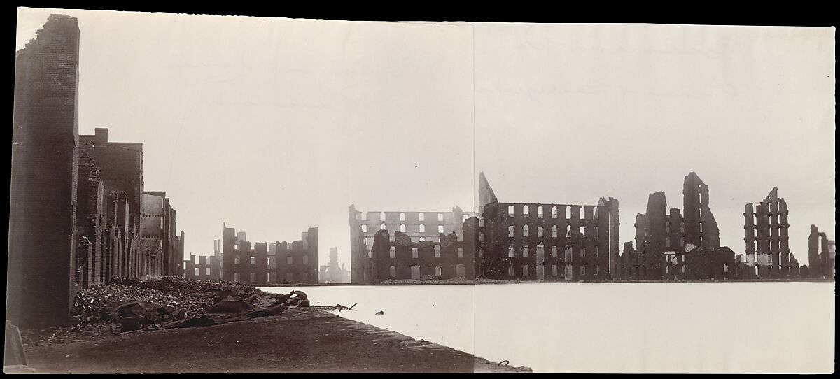 Ruins of Gallego Flour Mills, Richmond, Alexander Gardner  American, Scottish, Albumen silver prints from glass negatives