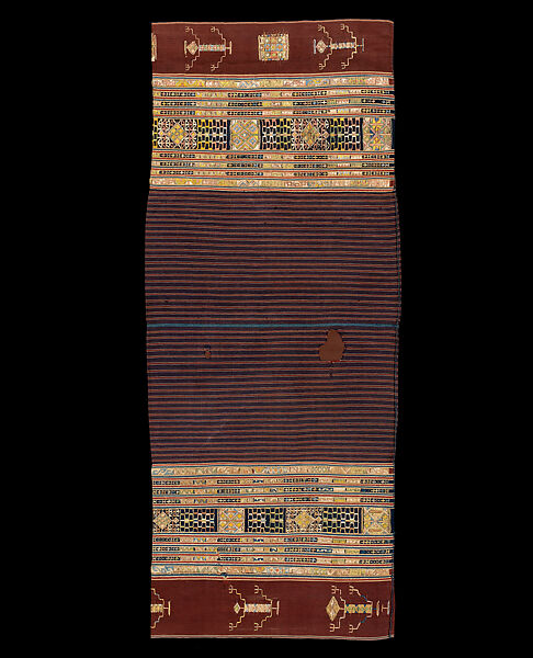 Tais feto (women’s tube skirt), Timor Island artist, Silk, cotton, Timor peoples