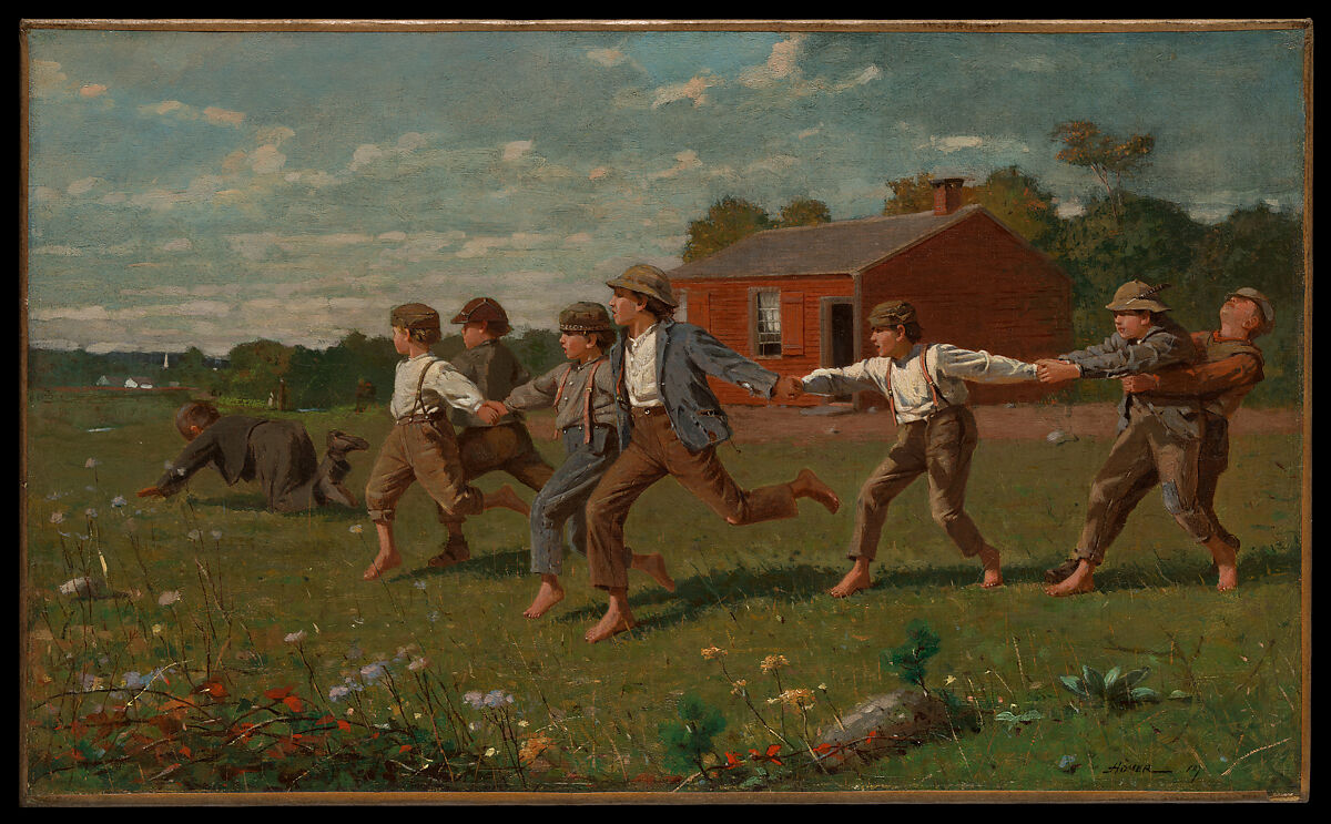 Snap the Whip, Winslow Homer American, Oil on canvas, American
