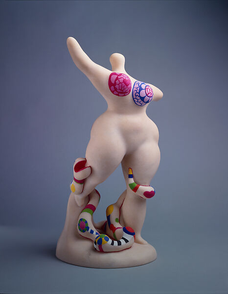Nana and Serpent, Niki de Saint-Phalle American, Painted marble