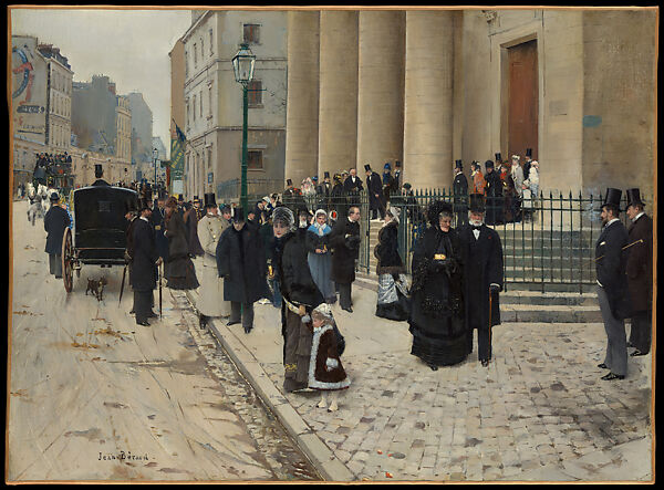 Sunday at the Church of Saint-Philippe-du-Roule, Paris, Jean Béraud French, Oil on canvas