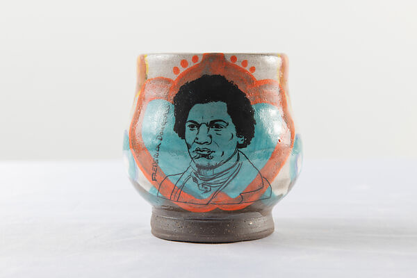 Portrait Cup: Frederick Douglass, Roberto Lugo American, Glazed ceramics