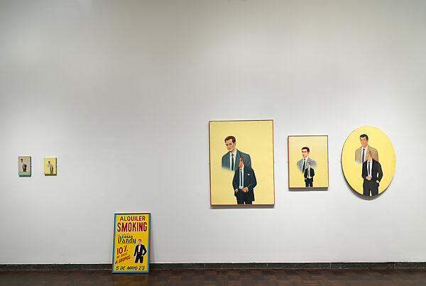 The Liar, the copy of the Liar - 1, Francis Alÿs  Belgian, Enamel on metal sheet, oil on paperboard with masking tape and oil and wax on canvas glued to particle board