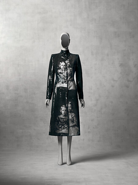 Coat, Alexander McQueen British, polyester, acetate, plastic, British