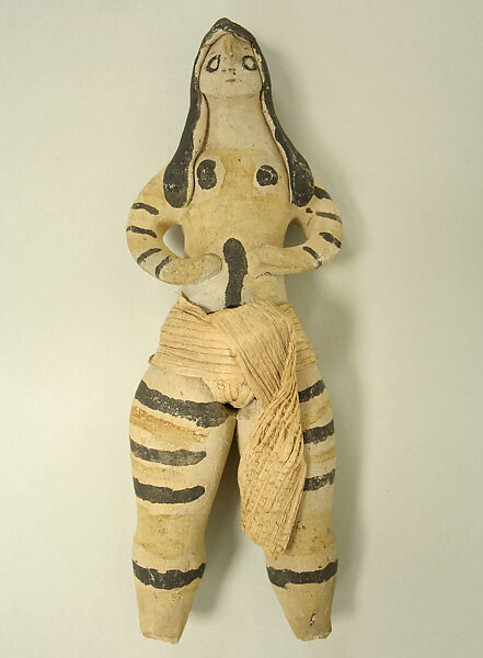 Figurine, Ceramic, pigment, grass cloth (?), Caraja
