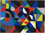 Colored Rhythm, Sonia Delaunay French, born Ukraine, Gouache, pastel, and graphite on paper