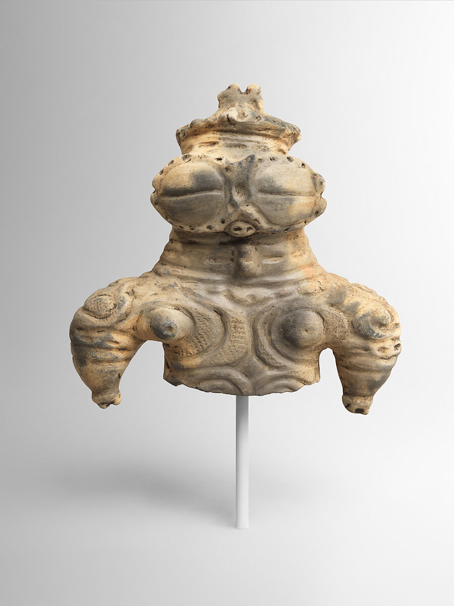 Copy of a Dogū (Clay Figurine), Earthenware with cord-marked and incised decoration (Tōhoku region), Japan