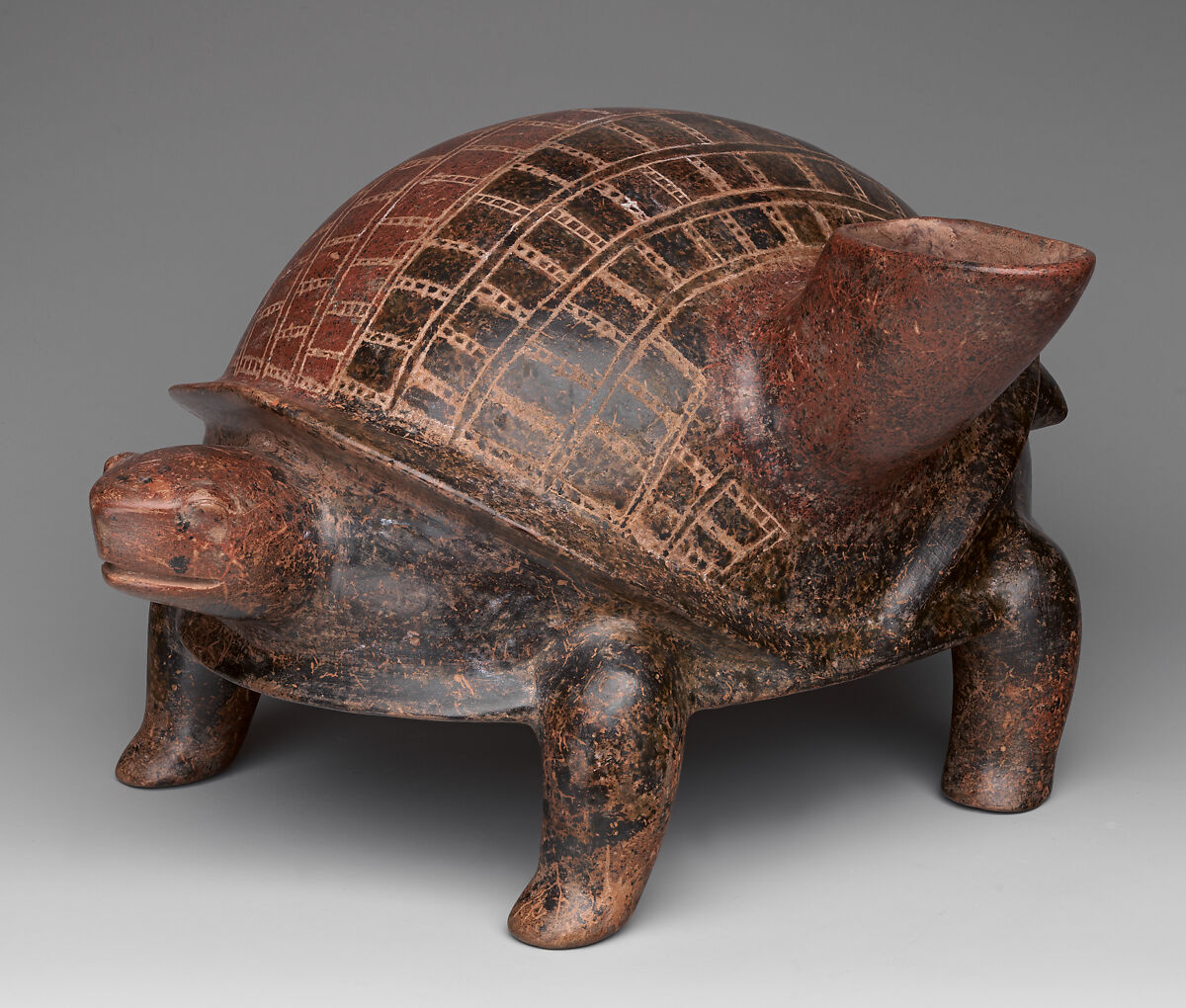 Turtle Vessel, Colima artist(s), Ceramic, slip, Colima