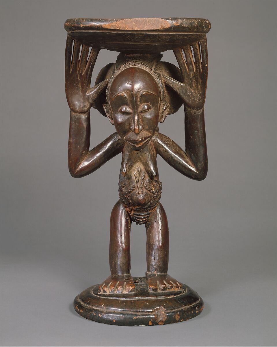 Lupona (royal seat), Ngongo ya Chintu, formerly known as the "Buli Master" Democratic Republic of Congo, Wood, metal studs, Luba or Hemba peoples