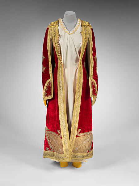 Wedding ensemble, silk, wool