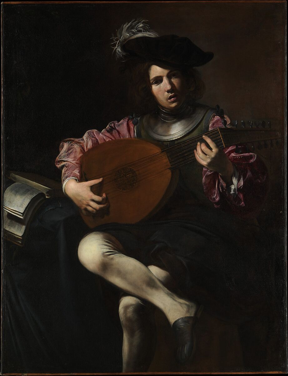 Lute Player, Valentin de Boulogne French, Oil on canvas