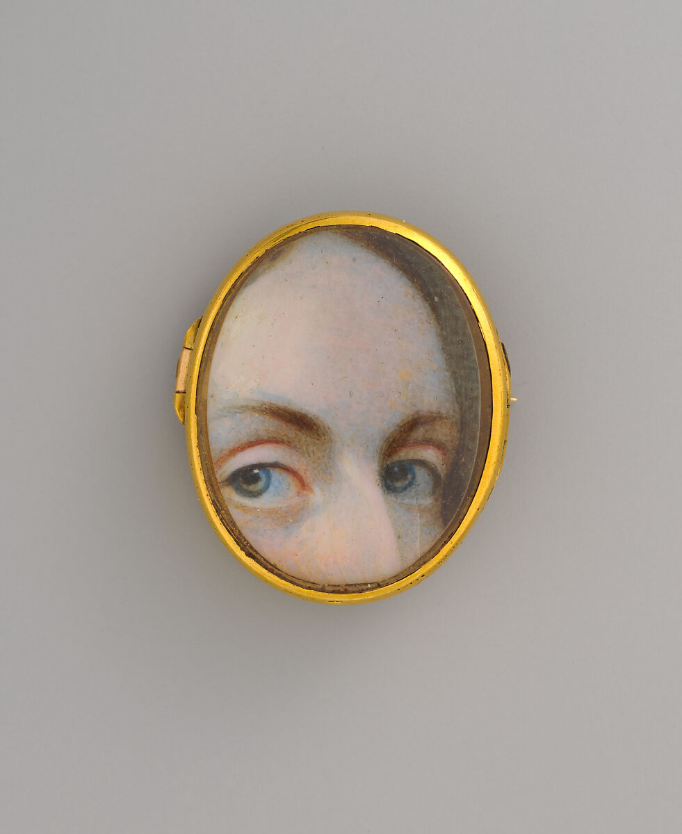 Lover's Eyes, Watercolor on ivory, American