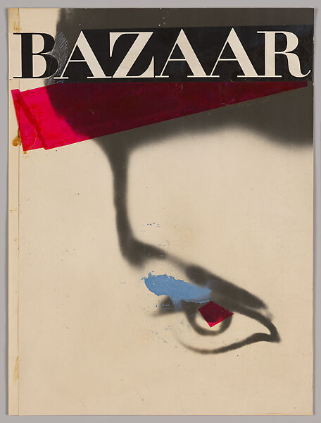 [Harper's Bazaar Cover Maquette], Lillian Bassman, Gelatin silver print with collaged elements and applied media